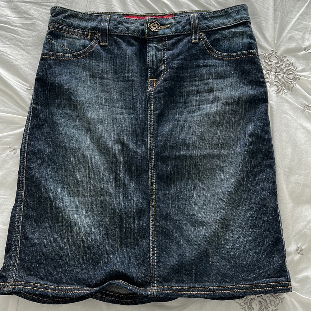 Vintage Guess Denim Pencil Skirt Sz 24